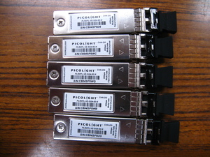 ▽PICOLIGHT PLRXPL-VE-SG4-62-N Multi-rate FCモジュール 4Gbps SFP miniGBIC 5本 中古