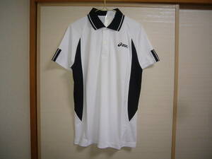  Asics polo-shirt with short sleeves white black L size 