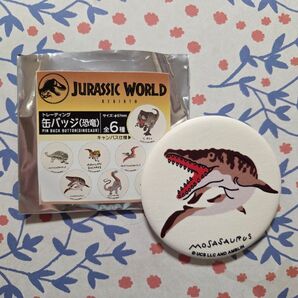 【モササウルス】ジュラシックワールド 缶バッジ キャンバス仕様 ジュラシックパーク 缶バッジ 缶バッチ