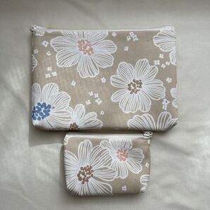 ファスナーポーチセット☆通帳サイズとカードサイズ☆