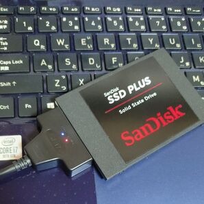 クリーンインストールに一度使っただけの極めて新品に近いステータス SanDisk SSD PLUS 240GB