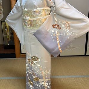 フォーマルシーン4点フルセット 正絹訪問着 袋帯 帯締め帯揚げ