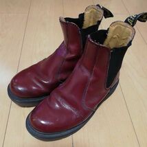 名作！ドクターマーチン Dr. Martens 2976 チェルシーブーツ レザー ワインレッド CHELSEA BOOT サイドゴアブーツ US7_画像2