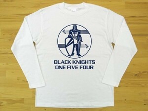 BLACK KNIGHTS 白 5.6oz 長袖Tシャツ 紺 XL ミリタリー ブラックナイト VFA-154 VF-154 トムキャット U.S. NAVY