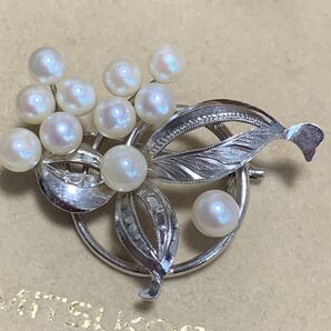 あこや真珠パールブローチ SILVER銀製品三越ヴィンテージ