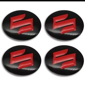 スズキ ホイールセンターキャップ シール4枚組。アルミ製56ミリ。純正不適応多いです。激安価格値引き不可。