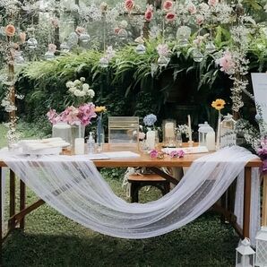 テーブルランナー テーブルクロス 結婚式 ウェルカムスペース ウエディング 新品 ホワイト