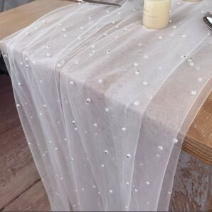 テーブルランナー テーブルクロス 結婚式 ウェルカムスペース ウエディング 新品 アイボリー