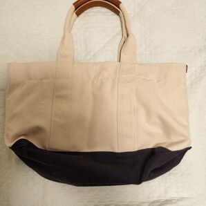 after all トートバッグ アイボリーネイビー