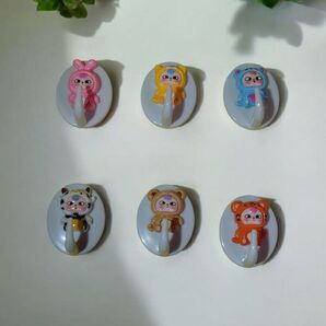 ベイビースリー 強力両面テープフック 粘着フック 6個セット