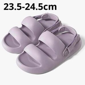 22サンダル 厚底 紫 パープル 23.5cm 24cm 24.5cm 厚底サンダル 軽量