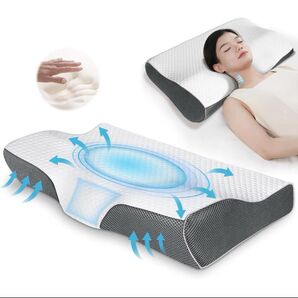 30 快眠枕 50×30cm 低反発枕 高品質 通気性 洗えるカバー ホワイト