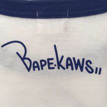 ★激レア★ kaws bendy BA logo 長袖 Tシャツ Mサイズ a bathing ape bape カウズ エイプ ベイプ アベイシングエイプ nigo 6363_画像4