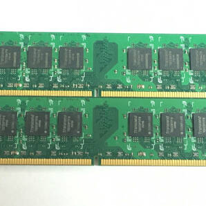 【中古パーツ】PC2 本体用 DDR2 メモリtranscend2G KIT DDR2 800 DIMMs 1GBx2枚 計2GB 送料無料■M003の画像2