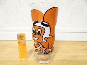 70年代 ビンテージ P.A.T WAED ROCKY ロッキー リス アメリカ キャラクター グラス コップ レトロ 昭和 当時物