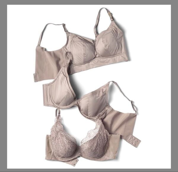 ディノス 額縁ブラ 脇高タイプ(ワイヤーなし) グレージュ B70