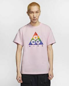新品 Sサイズ　NIKE ACG ナイキ　ACG ナイキスポーツウエア　NSW メンズ　BETRUE Tシャツ　メンズ半袖Tシャツ　ピンク