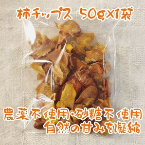農薬不使用・砂糖不使用 柿チップス ドライフルーツ 50g