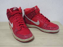 ★ NIKE ナイキ DUNK ダンク ハイ HI【429984-603】★ 23.0cm スニーカー レッド_画像3