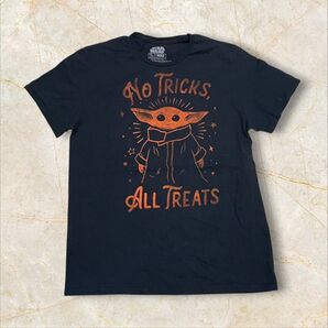 STAR WARS スターウォーズ グローグー ベビーヨーダ マンダロリアン 黒 ブラック 古着 Tシャツ