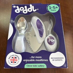 doddl 子供用カトラリーセット 1-5歳 ドードル パープル ベビー食器セット スプーン フォーク doddl