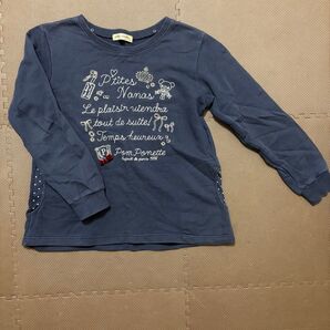 Pom Ponette ポンポネット ロンT Tシャツ 長袖 Mサイズ ネイビー