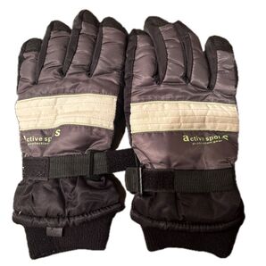 Active Sports スキーグローブ スノーボードグローブ ブラック
