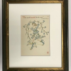 【特価】　≪　　ウォルター　クレイン　　≫　 オリジナルリトグラフ【石版画】　FLOWERS　FROM　SHAKESPEARES　GARDEN　ⅩⅩⅩⅡ 1906年