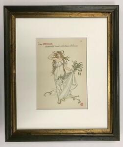 【特価】　≪　　ウォルター　クレイン　　≫　 オリジナルリトグラフ【石版画】　　FLOWERS　FROM　SHAKESPEARES　GARDEN　ⅩⅨ　 1906年