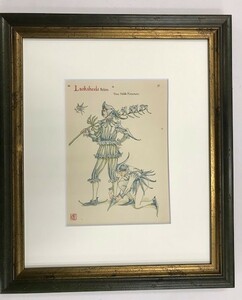 【特価】　≪　　ウォルター　クレイン　　≫　 オリジナルリトグラフ【石版画】　FLOWERS　FROM　SHAKESPEARES　GARDEN　ⅩⅩⅩⅢ 1906年