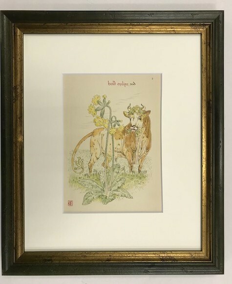 【特価】　≪　　ウォルター　クレイン　　≫　 オリジナルリトグラフ【石版画】　　FLOWERS　FROM　SHAKESPEARES　GARDEN　Ⅶ　 1906年