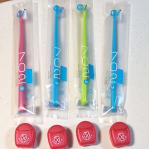 Ci 702 歯ブラシ Mサイズ 4本セット いちごデンタルフロス 4個