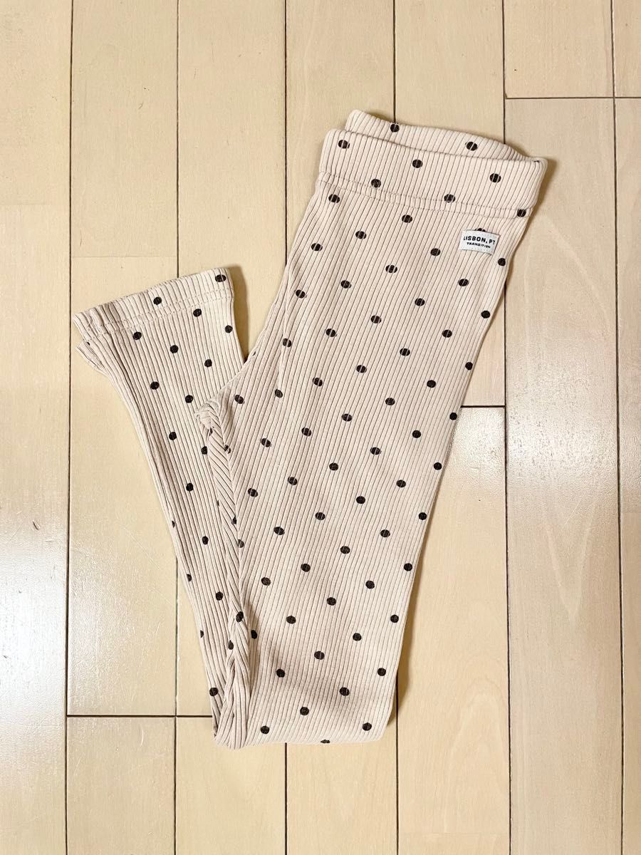 【アプレレクール】リブレギンス ドット柄 130 apres les cours