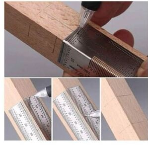 木工用マーキング定規 穴位置決め 木工ほぞあな位置決め用 定規 木工用
