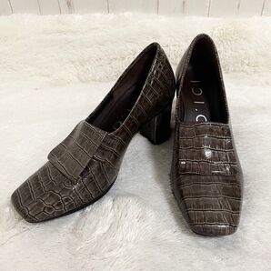 MODE ET JACOMO DICI モードエジャコモ ディッシィ パンプス クロコ型押し レザー スクエアトゥ 日本製