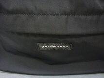 未使用保管品 BALENCIAGA バレンシアガ リュックサック ブラック 黒 ロゴ ナイロン メンズ バックパック 正規店購入_画像3