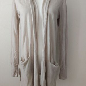 LAUTREAMONT オープンフロントベージュ カーディガン38#32 カーディガン