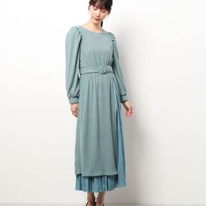 jouetie ミントグリーン 長袖 ロングニットワンピース セットアップ