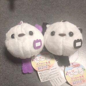 ふくふく シマエナガ カラーバッジ パープル ブラック