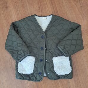 branches 美品 ボア キルティング ジャケット コート カーキ