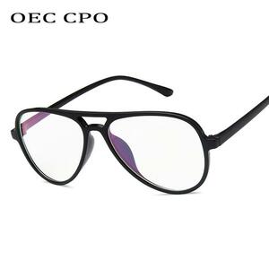 Oec cpoファッションヴィンテージクリアメガネユニセックス眼鏡パイロット眼鏡光学メガネフレーム透明レンズO408