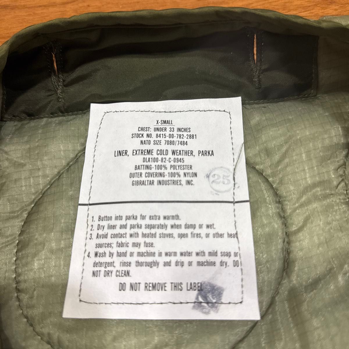 M-65 フィッシュテールパーカー　ライナーXS 未使用　デッド　モッズコート