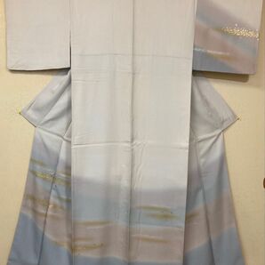 美品★正絹・一つ紋(縫紋)訪問着*袷・仕立て上り(30〜50代)フォーマル