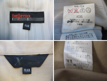 【お買得！】★レディースジャケット2点セット★①bellevoix/ベルヴォア/黒系/デニム調　②X.MORE/クロスプラス/ベージュ　サイズ11AR_画像7