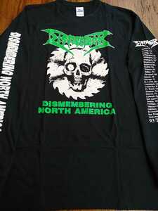 DISMEMBER 長袖Tシャツ dismembering north america 黒L ディスメンバー ロンT / exhumed autopsy death angel entombed nihilist grave