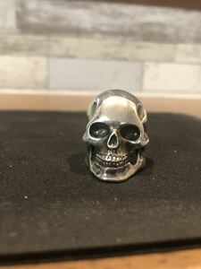 Burning Blood bar person gb Lad SILVER silver Skull ring 