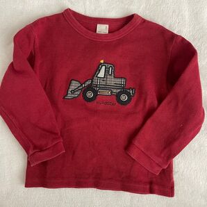 100 patit main プティマイン 長袖 ロンT 車 ブルドーザー 男の子 ボーイ