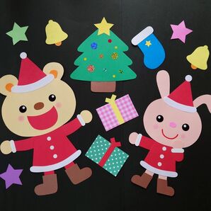 壁面飾り★大きめ★クリスマス★12月★冬★サンタクロース★クリスマスツリー★ 幼稚園 保育園 病院 施設