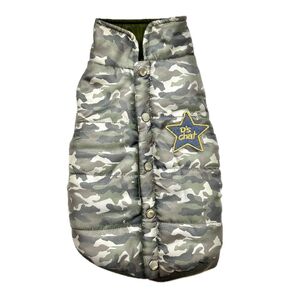 D's chatダウンベスト 防寒 小型犬用 犬服 カモフラ 迷彩