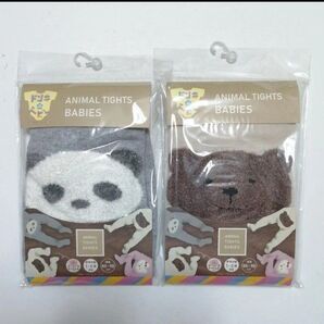 【身長80-90cm】アニマルタイツ ベビータイツ くま パンダ